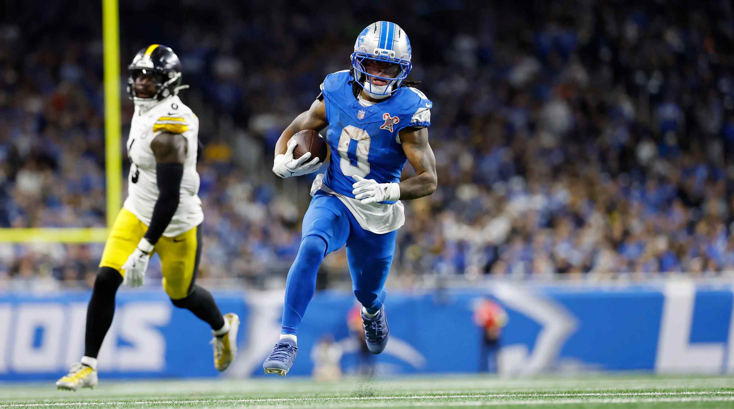 Detroit Lions running back Jahmyr Gibbs